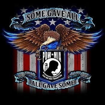 NEW XXLARGE POW MIA ALL GAVE SOME GAVE BLACK SHORT SLEEVE TEE SHIRT T#309 cotton (1)