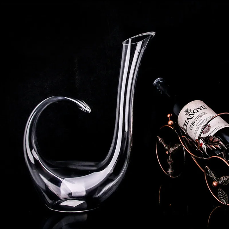 

Popular Swan Shape European Style Artificial Blowing Manual Cold Cut Home Bar Wine Decanter Lead-free Crystal Glass