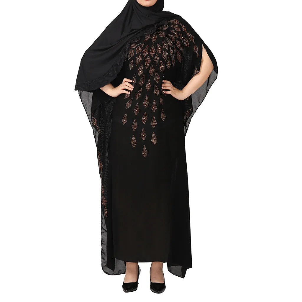 Рамадан кафтан Ислам кимоно Для женщин турецкий Абаи длинные Для женщин Национальный халат Исламская мусульманская абайя Ближнем Востоке