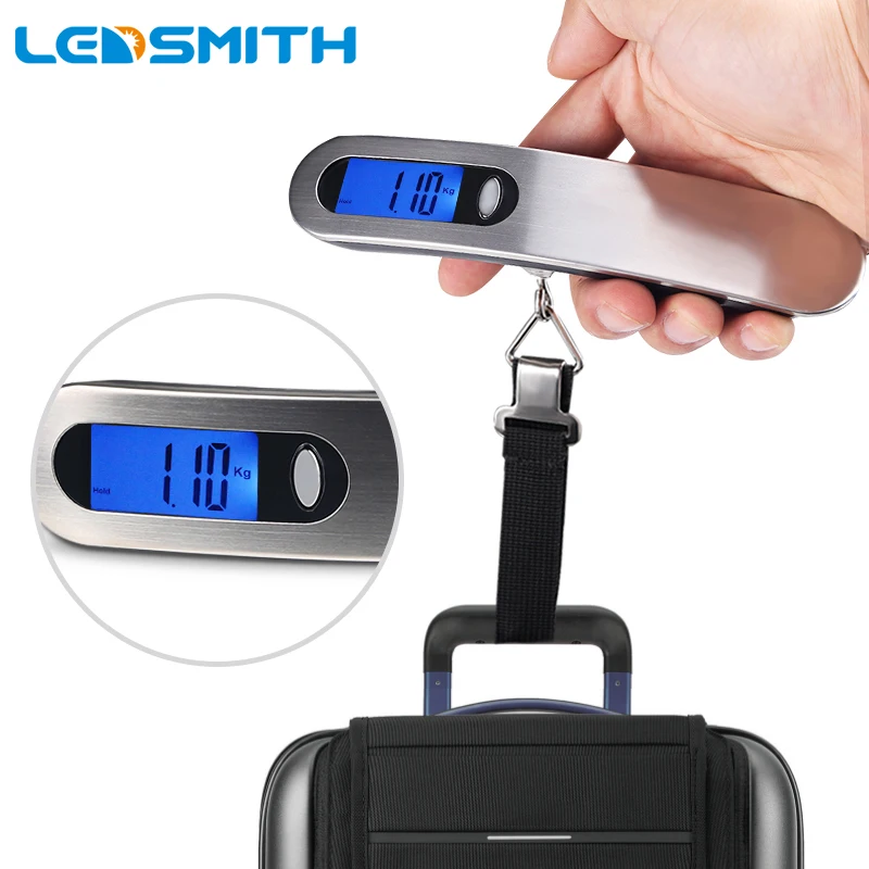 50kg x 10g Digital Electronic Luggage Scale Portable Suitcase Scale LCD Display Travel Hanging Hook Scale