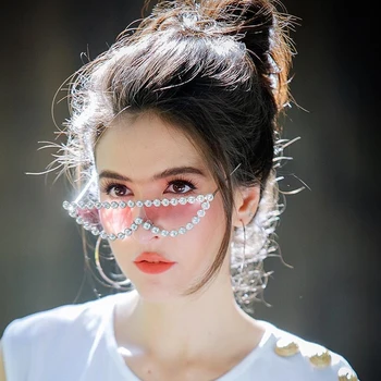 

Luxury Sunglasses Women Brand Designer Full Rhinestones Flash UV400 Sun Glasses For Women moda mujer 2018