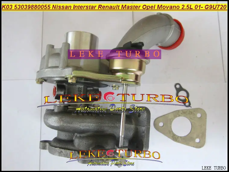 K03 53039700055 53039880055 Turbo турбонагнетатель для NISSAN Interstar для Renault Master для Opel Movano 2001-G9U 720 G9U720 2.5L