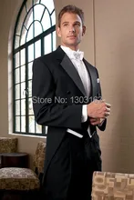 2016black good quality slim fit prom two Buttons single breasted notch lapel formal man Tuxedo bridegroom Wedding/business Suit