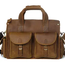 Nesitu Винтаж коричневый с плотным ворсом; кошелек из натуральной кожи Для мужчин Портфели Crazy Horse кожаный портфель Курьерские сумки M8045