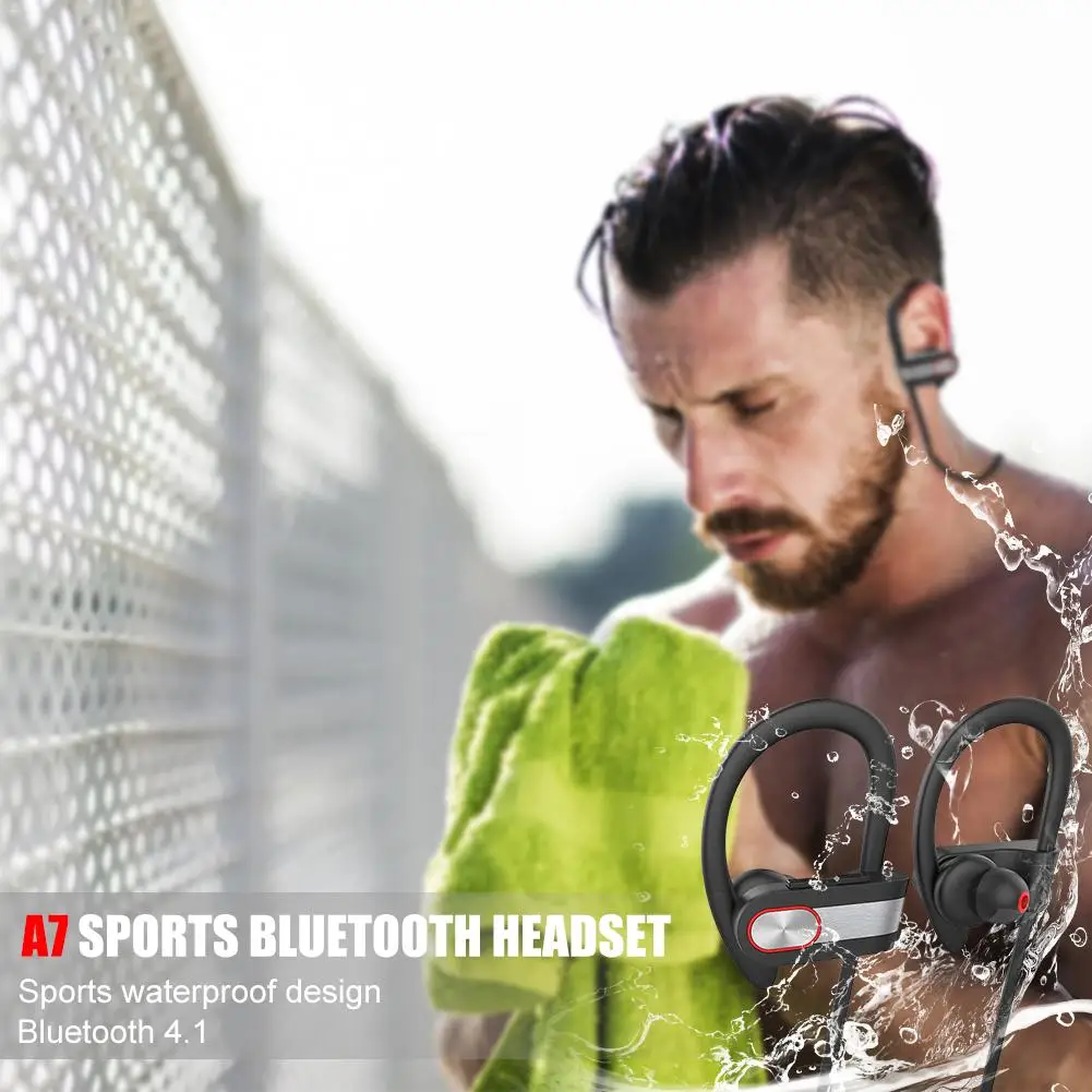 A7 Bluetooth гарнитура Беспроводной наушники Водонепроницаемый спортивные Bass мини