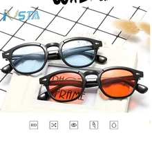 IVSTA Nerd, модные солнцезащитные очки, для мужчин, стиль, круглый оттенок, океанские линзы, брендовые, дизайнерские, вечерние, для шоу, солнцезащитные очки, для женщин, синие, с заклепками