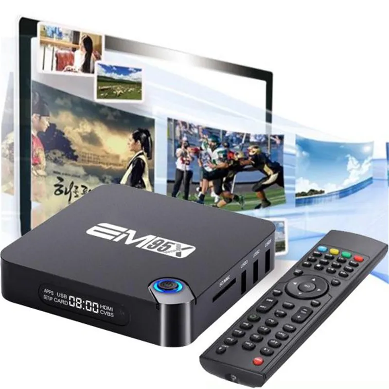 

[ Original packaging ] Newest EM95X TV Box Quad Core Android6.0 OS 4K 2GB+16GB KODI XBMC Fully Loaded jadyplayer US Plug