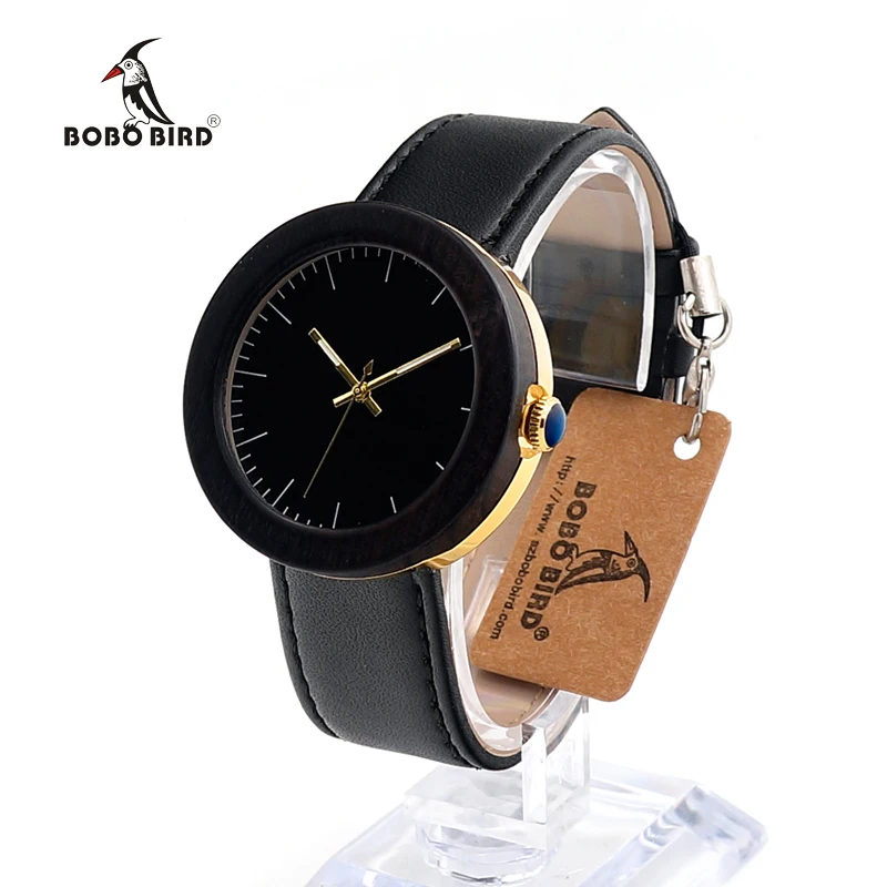BOBO BIRD J26 Relojes Mujer Women Watch Top Brand Luxury Gold Watch Bottom Shell Simple Style
