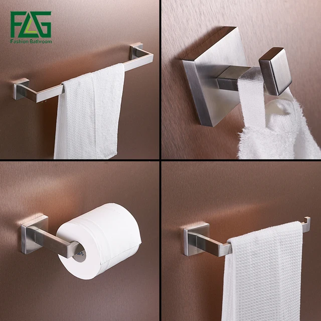 bath hardware sets 304 stainless steel bathroom accessories towel bar paper holder hook - Bathroom Accessories Towel Bars bath hardware sets 304 stainless steel bathroom accessories towel bar paper holder hook - Bathroom Accessories Towel Bars