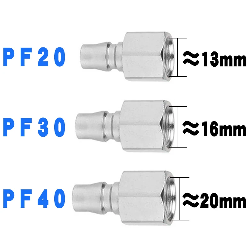 Тип C быстрый разъем высокого давления муфта PP SP PF SF PH SH PM SM 20 30 40 работа на воздушный компрессор пневматический фитинг - Цвет: PF