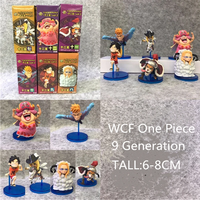 6 шт./партия обезьянка D. Luffy Marco Charlotte Linlin Kalifa WCF ПВХ фигурка Коллекционная модель