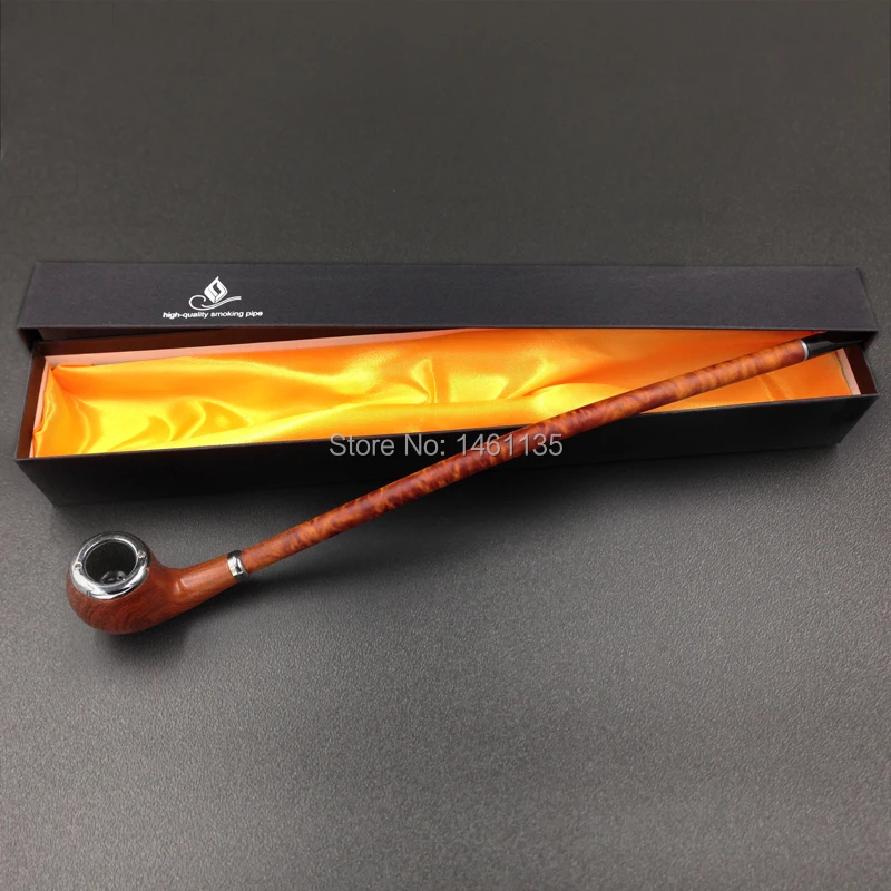 Goede Gratis Verzending Exquisite Extreem lange houten gemaakt pijp (40 cm) wiet pijp houten pijp voor gift luxe Dozen