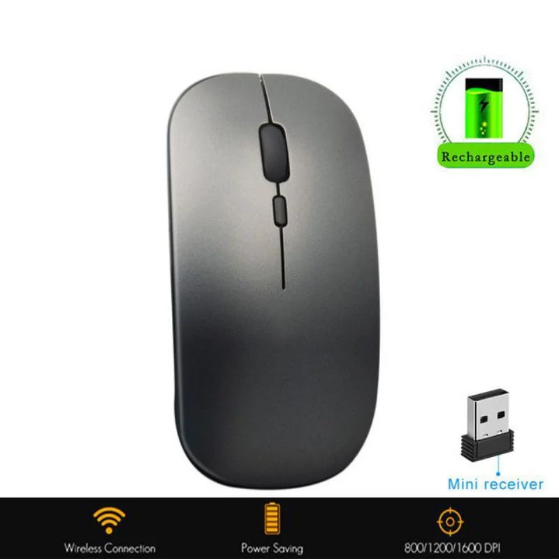 2,4G Беспроводной Мышь Перезаряжаемые Эргономическая мышь 800/1200/1600 Точек на дюйм Размер можно регулировать для портативных ПК