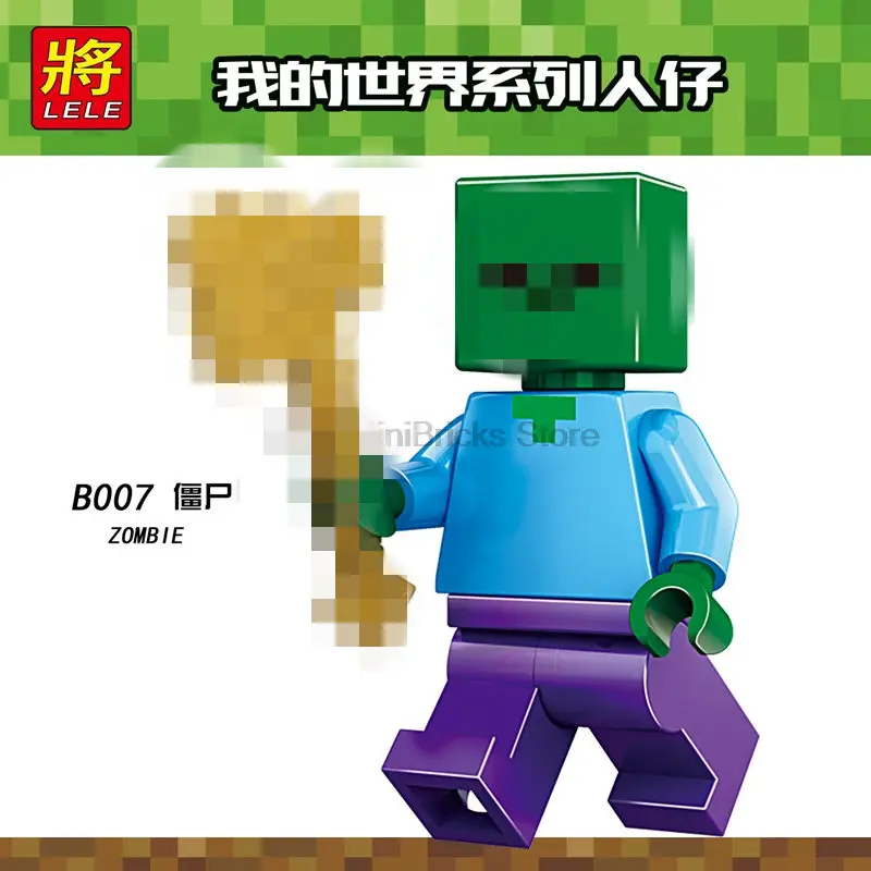 

Legoing Minecraft Figure My World Zombie Building Blocks Toys For Children Compatible With Legoing Minecrafts Figures Bricks