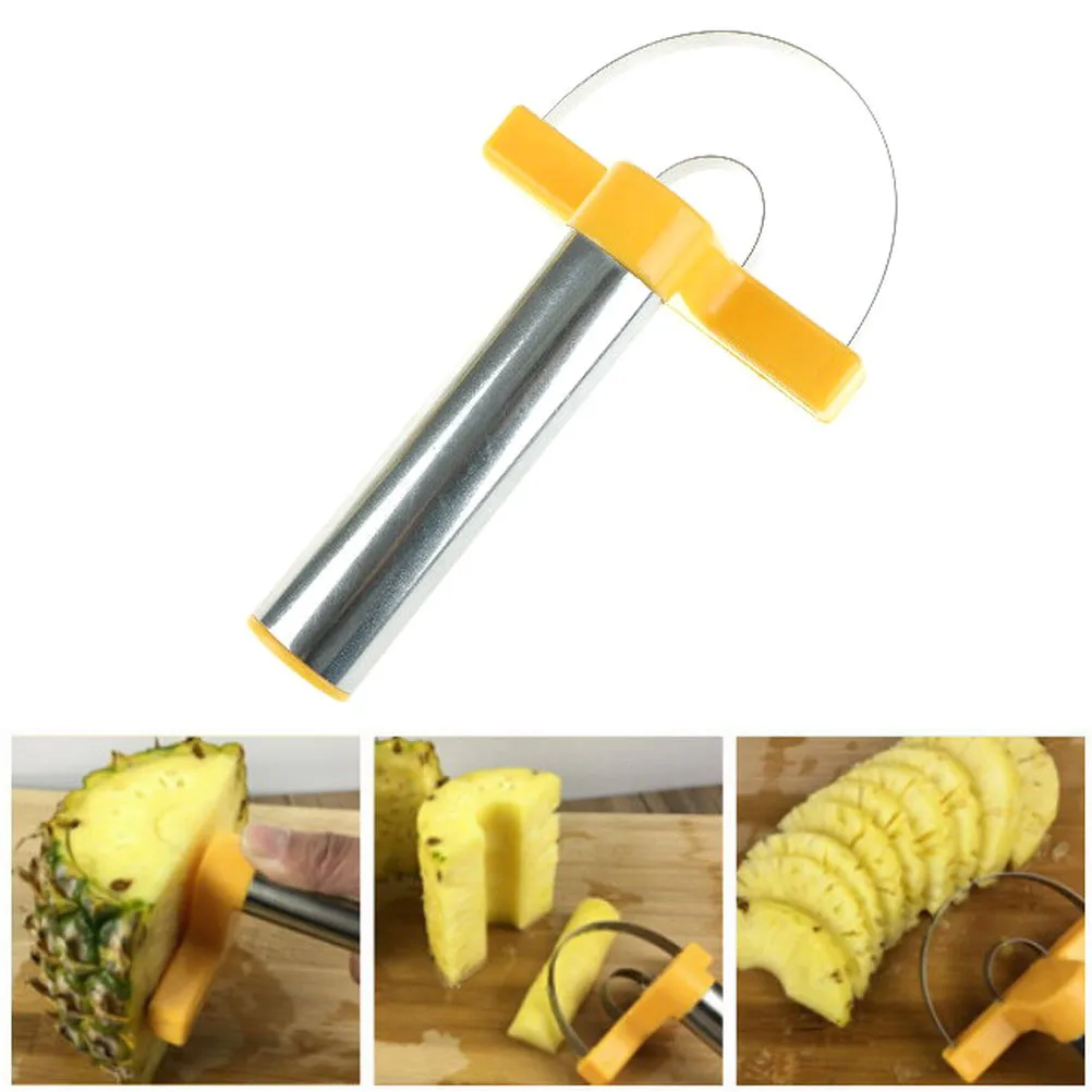 New Pineapple Slicers Colorful Stainless Steel & ABS Pineapple Peeler Fruit Cutter Knife Vegetable Tool Kitchen Accessories 1pc