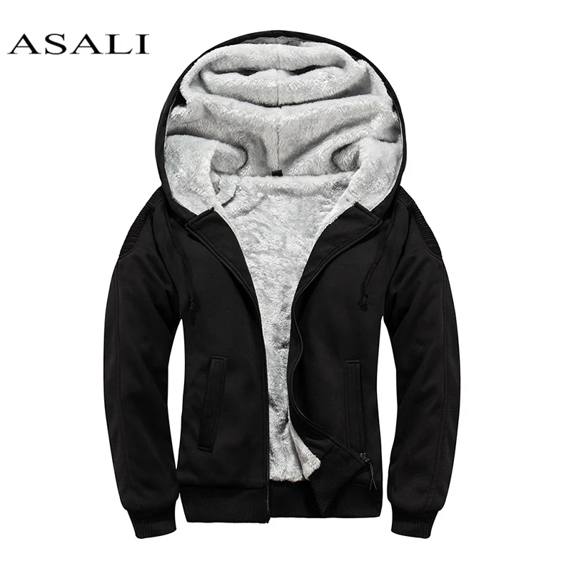 

Pre Order 2019 New Men Hoodies Winter Thick Warm Fleece Zipper Mens Hoodie Coat Sportwear Male Streetwear Hoodies Sweatshirts