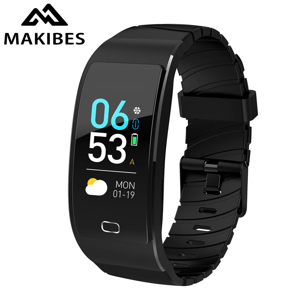 

Makibes HR6 Smart Fitness Bracelet Men IP68 Waterproof Smart Band Multi Sport Mode Heart Rate Monitor Wristband for Android IOS