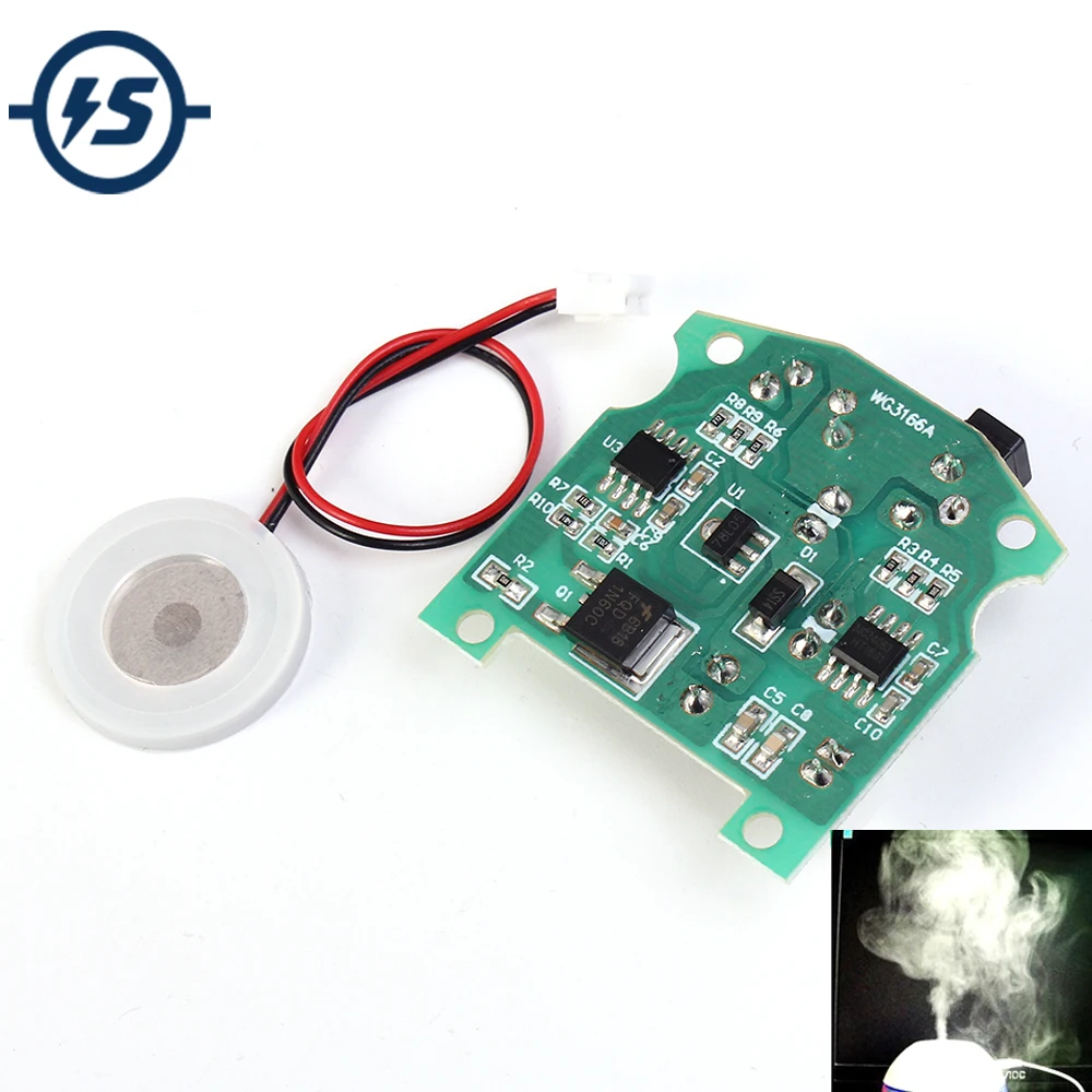 

20mm 113KHz Ultrasonic Mist Maker D20mm Medical Beauty Spray Atomizer Transducer USB Ceramic Humidified Plate Parts +PCB Module