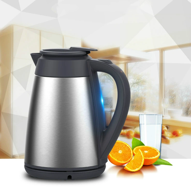 Vacuum insulated electric kettle 304 stainless steel double layer proof