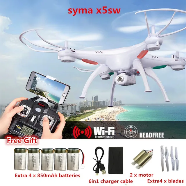 SYMA x5sw Радиоуправляемый Дрон с Камера HD Quadcopter 2.4 г 6 оси WI-FI FPV-системы Дрон SYMA Quadcopter в x8g x8hg jjrc H31 jjrc 37