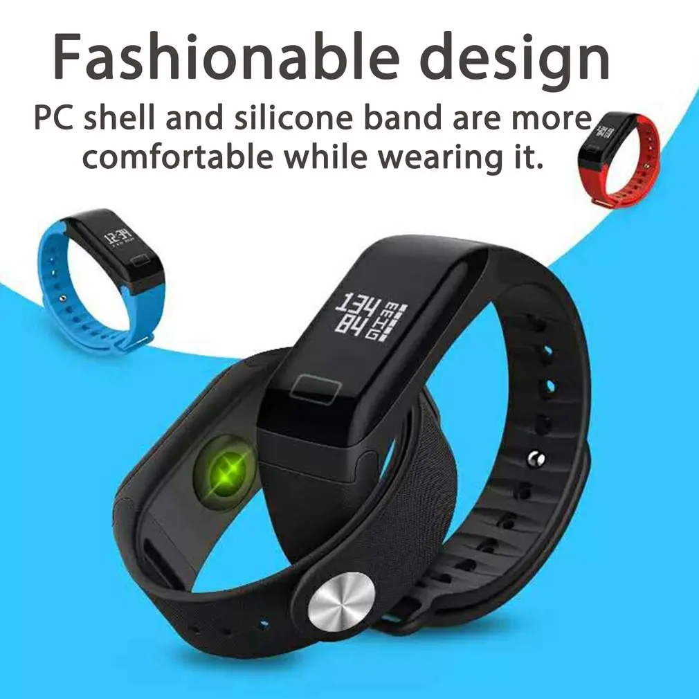F1 Smartband Heart Rate Monitore Smart Wristband Bracelet Health Sleep Wrist Watch Waterproof Call Reminder 2018