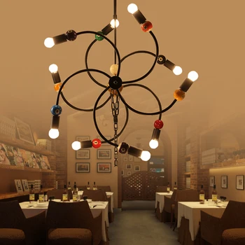 

Modern industrial art engineering LOFT Bar Iron pendant lamps wind hot wheels billiards after Creative pendant lights ZA ZL531