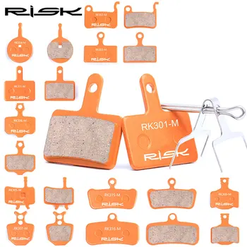 

RISK 1 pair Bicycle Disc Brake Pads Full Metal Material Orange Cycling MTB Mountain Bike Brake Pad For Downhill XT SHIMANO AVID
