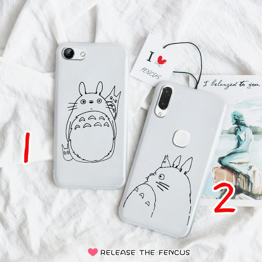 FENCUS для Vivo V9 Y71 Y81 V11 V11i Pro Y91 Y95 Y91i Y85 Y81i задняя крышка пара мультяшных чехлов