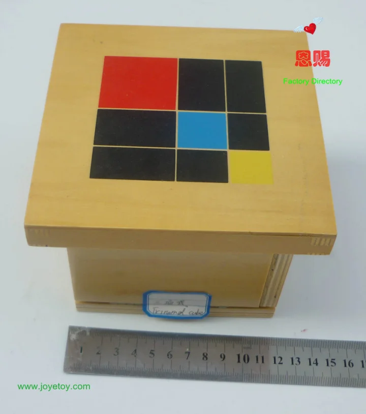 Trinomal куб Монтессори игрушки Обучающие деревянные материалы Набор обучающих цилиндров бусины Детские виды игрушек school3039