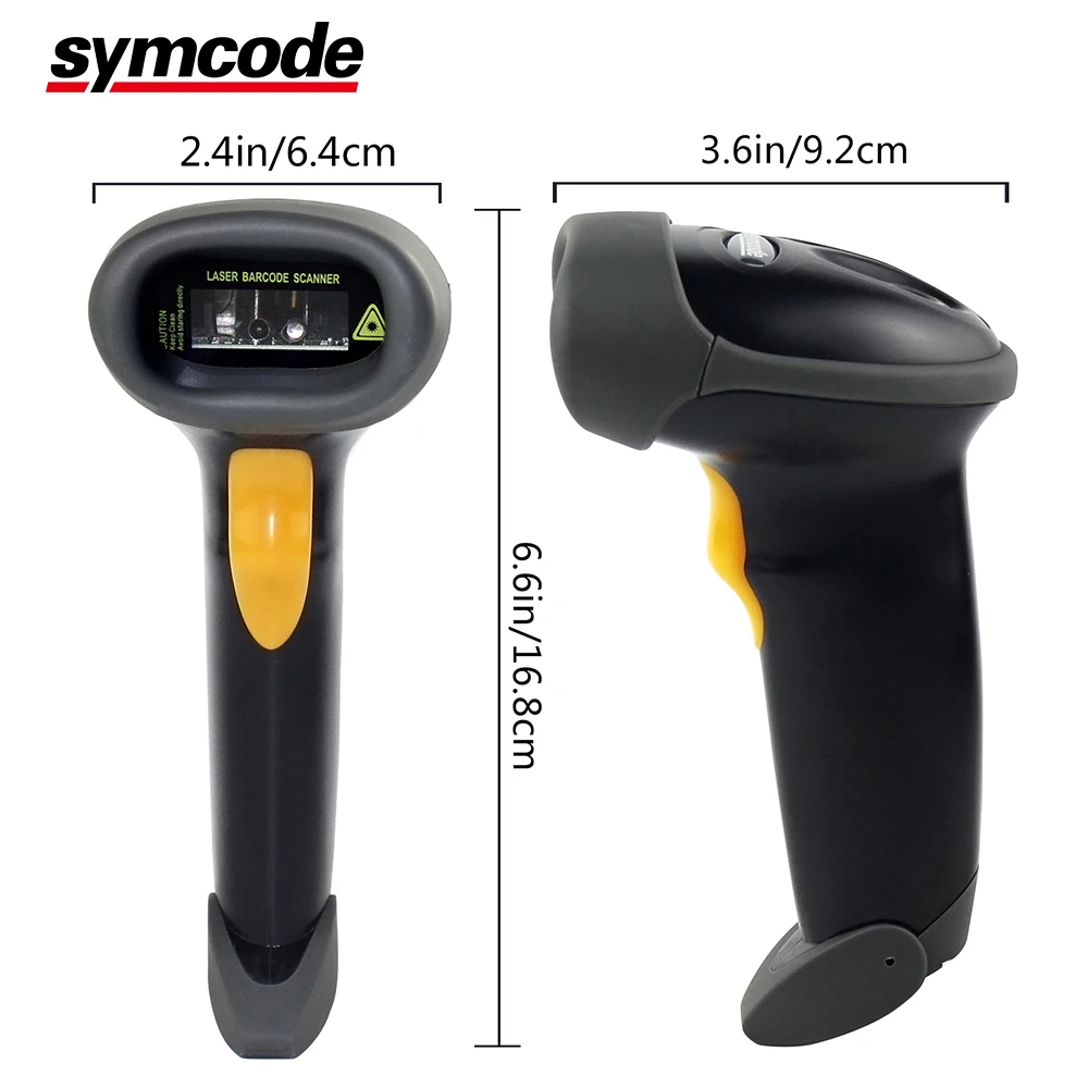 USB Автоматический сканер штрих кода Symcode 1D лазерный проводной Handfree считыватель