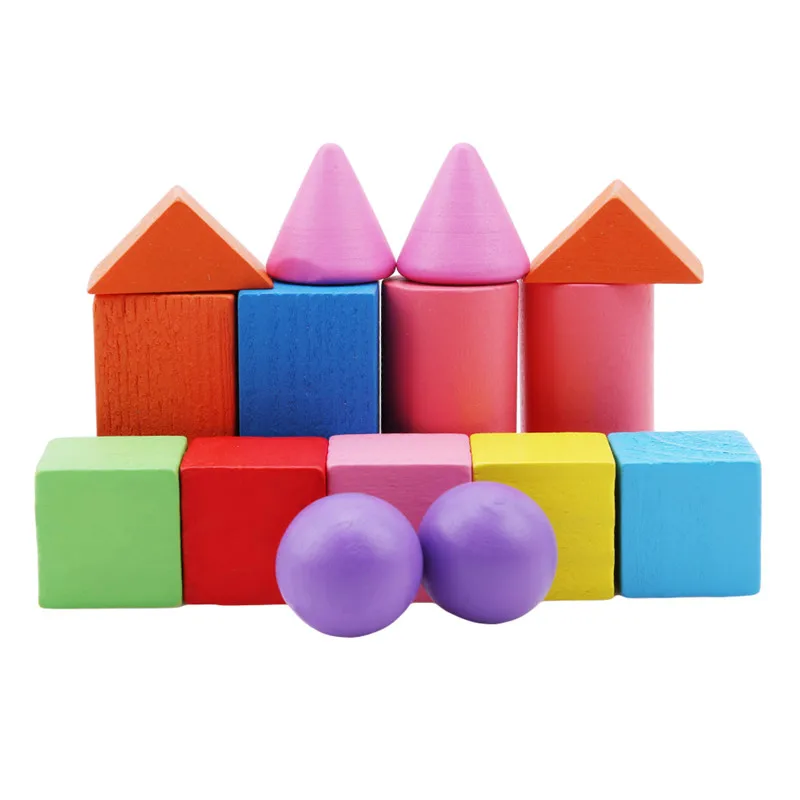 Three dimensional Educational Toys Color Geometry Combination Teaching
