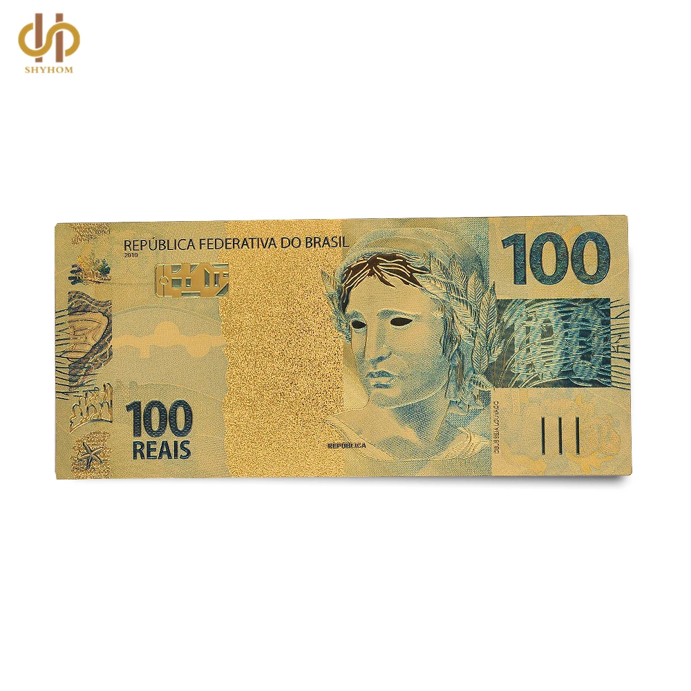 Brazil Colored Gold Dollar 100 Reais Golden Foil Money Note Brazil Colored Gold Dollar 100 Reais Golden Foil Money Note Collection In Banknotes From Home Garden On Aliexpress Alibaba Group