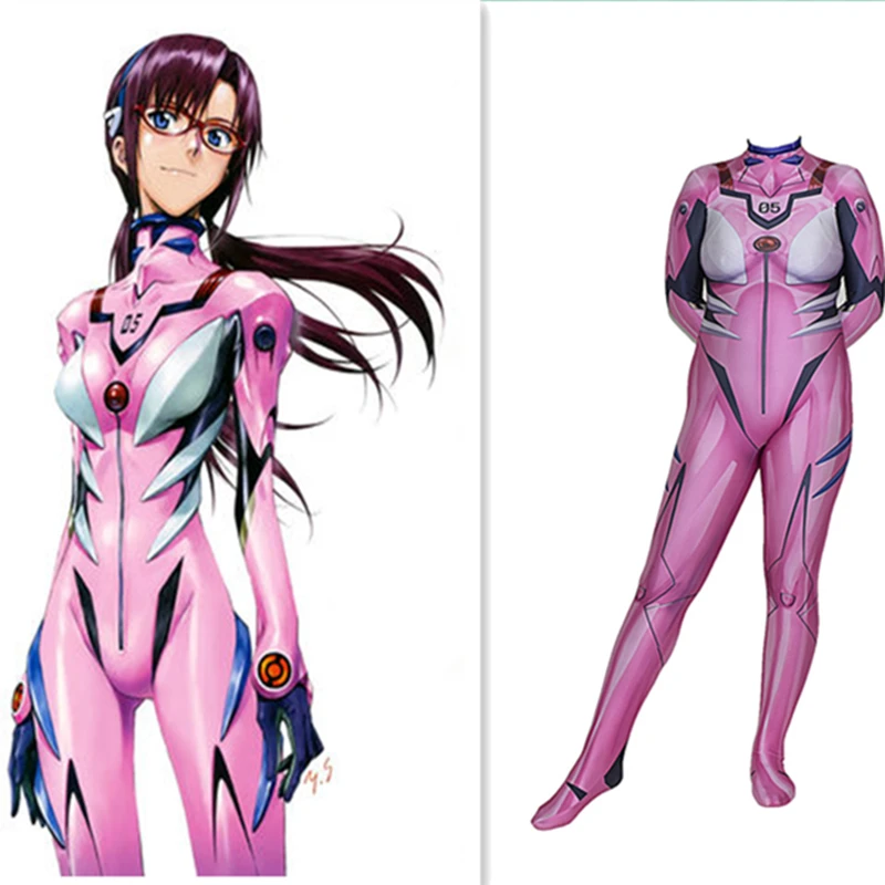 Anime Neon Genesis Evangelion Mari Makinami Illustrious Cosplay Costume 