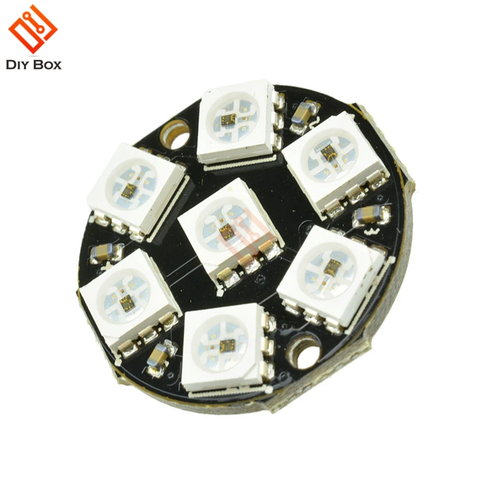 

7-Bit WS2812 5050 RGB LED Ring Round Decoration Bulb for Arduino