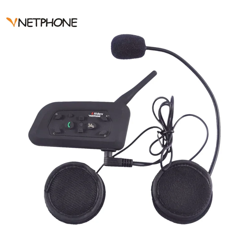 

Vnetphone 2018 V6 1200M helmet bluetooth headset bluetooth intercom for motorcycle for 6 riders BT Wireless Interphone Headsets