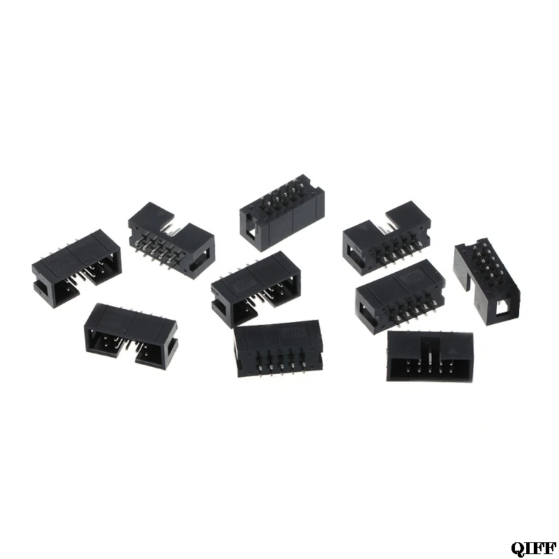 10 шт. DC3 Pin 2x5 двухрядный 2 54 мм Шаг прямой штырь мужской IDC Box коннектор
