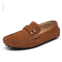 Хорошая большая красивая модная женская спортивная обувь Для мужчин Лоферы Мокасины, обувь для вождения Повседневное Мужская Обувь замшевые мокасины для мужчин; высокое качество; обувь из натуральной кожи