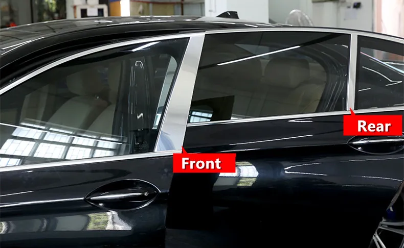 6pcs Exterior Car Window BC Pillar Trim Strip Sequin For BMW 5 Series 2011-2017 Aluminum Styling Auto Decorative Protect Sticker (8)
