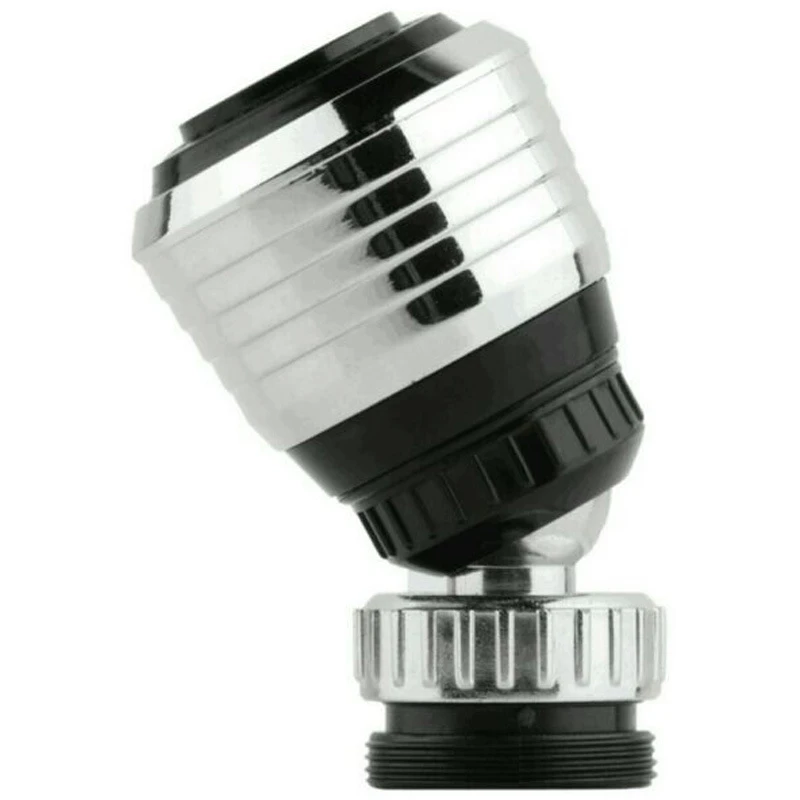 360 Degree Rotatable tap nozzle filter water saving device Silver and