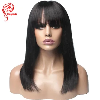 

Hesperis 13x6 Short Bob Lace Front Human Hair Wigs Brazilian Remy Bob Lace Front Wigs With Bang Pre Plucked Short Lace Wigs
