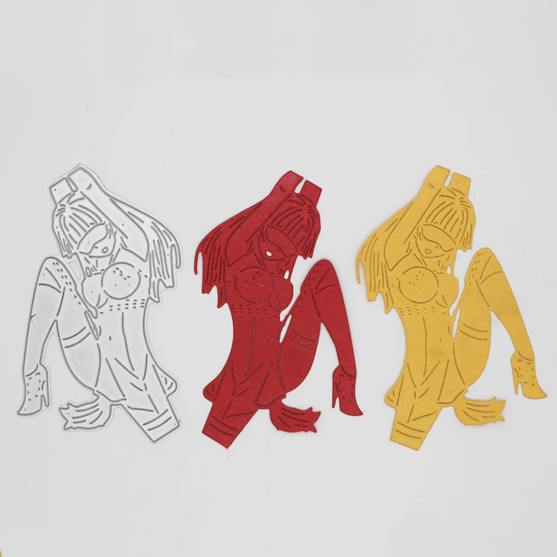 

Blindfolded girl Metal Cutting Dies DIY Decorative Scrapbooking Craft Card Album Stencils 65*103 mm