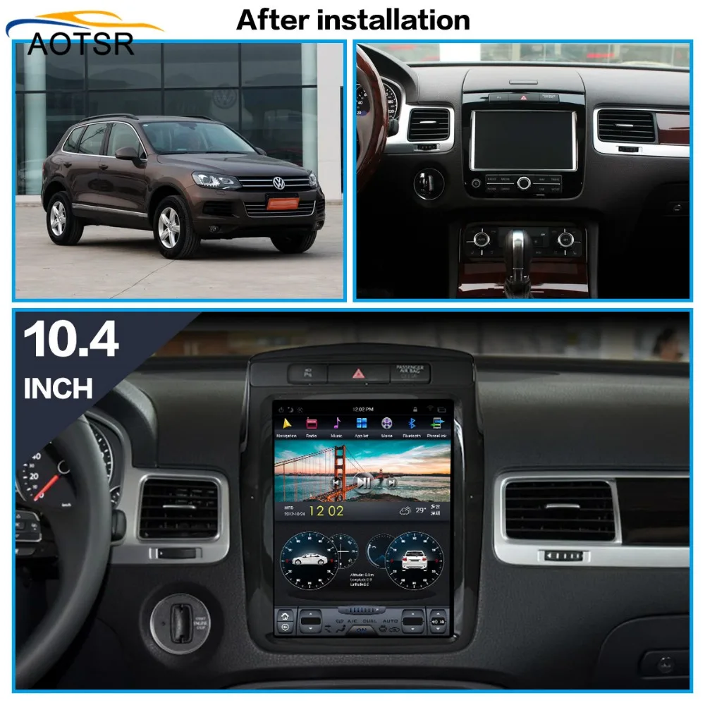 Clearance Tesla Style BIG Screen Android 7.1 car gps navigation head unit For Volkswagen/VW Touareg 2010+ car radio stereo free map no dvd 1
