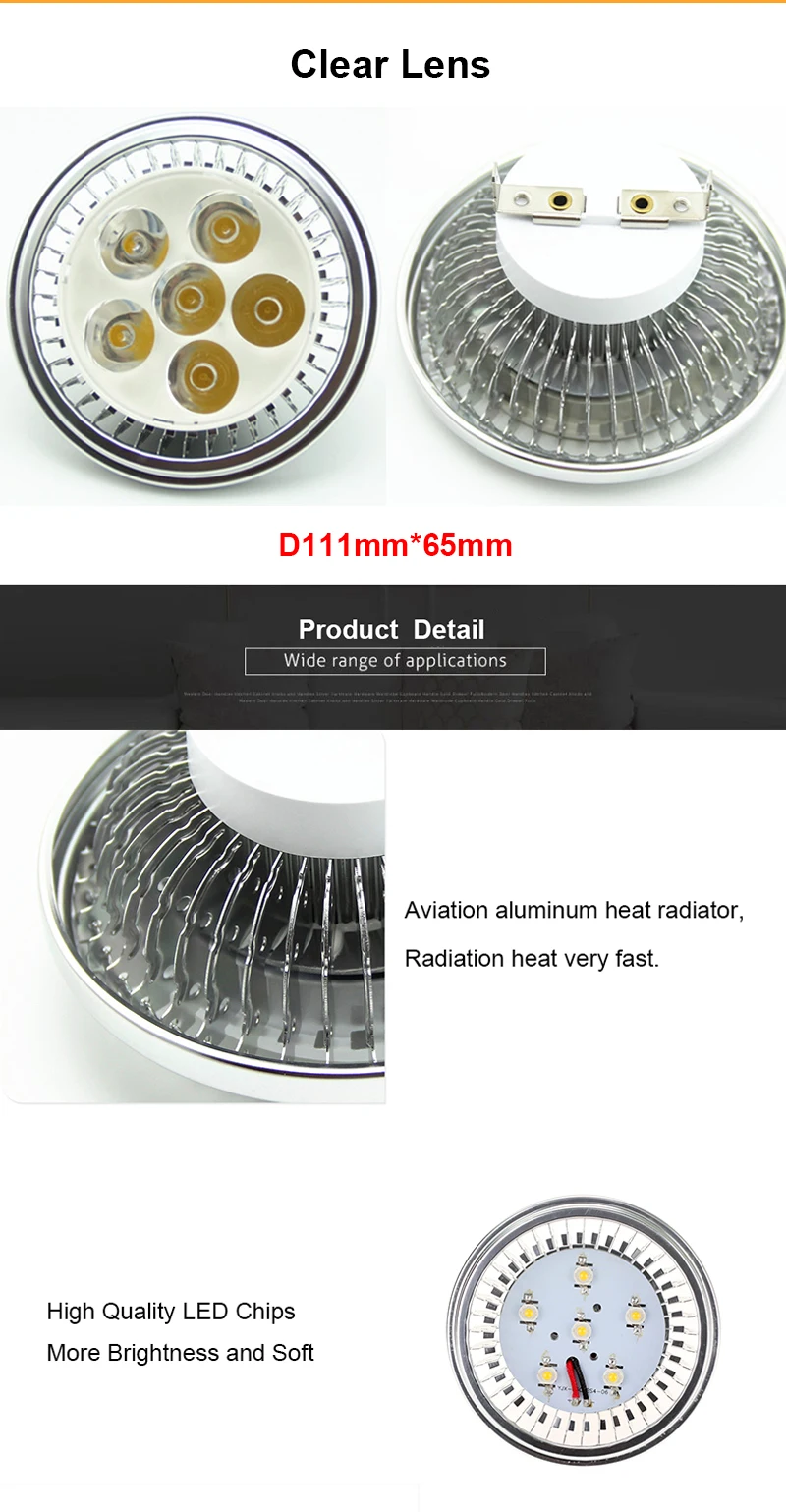 Новый дизайн, круглая 12 Вт G53 светодиодный AR111 заменить традиционные AR111 лампочка, светодиодный прожектор AR111 Корпус алюминиевый
