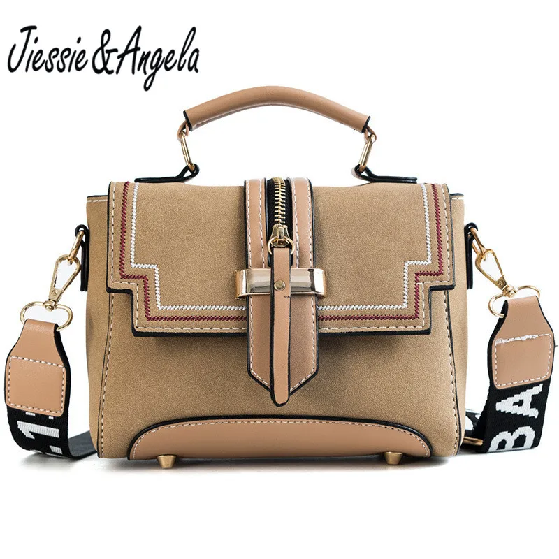 

Jiessie&Angela vintage handbag women messenger bags casual shoulder cross body bags luxury designer small flap handbag bolosa