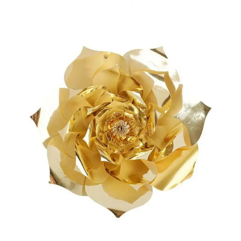 NEW Paper Flower Backdrop Wall Giant DIY Rose Flowers Wedding Party Decor 30 cm - Цвет: Золотой