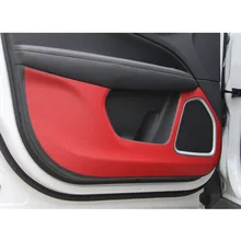 Per Jeep Compass 17 + 4 PZ/Set In Fibra di Carbonio Auto Porta Interna Anti-Calcio Pad di Protezione Laterale Copertura del bordo Della Decorazione Della Decalcomania Adesivi