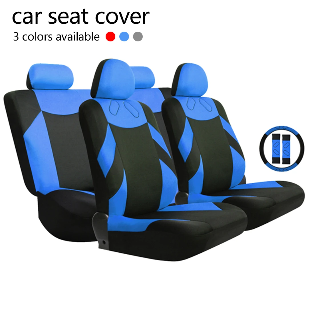 Dewtreetali 3 Colors Car Seat Covers Universal Auto Seat Protector