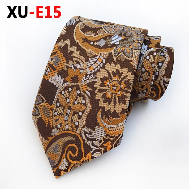 Men's Silk Necktie Casual Big Flower Design Amp Up Your Wardrobe Game with This Fun and Festive Floral Woven Tie - Цвет: XU-E15