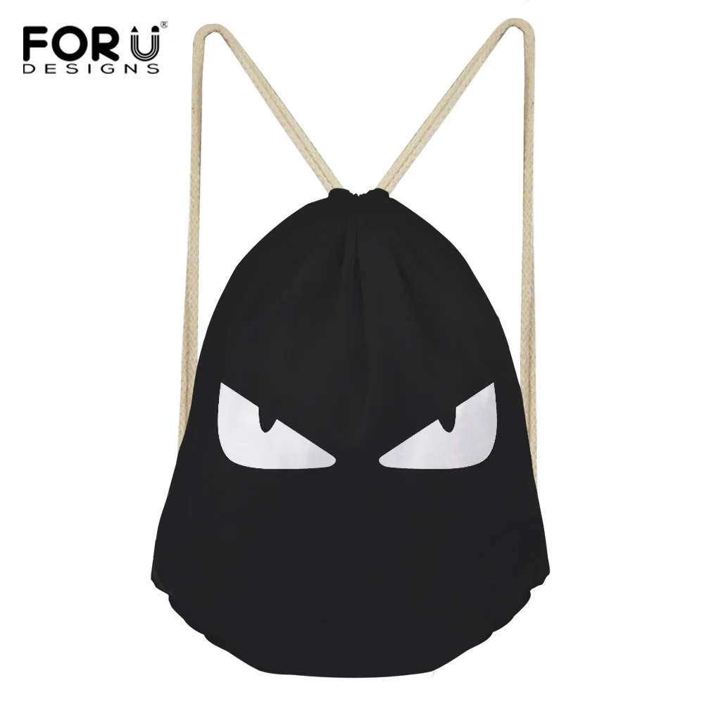 Forudesigns рюкзаки череп мешки Drawstring дьявол глазами борода Бэтмен сумка для