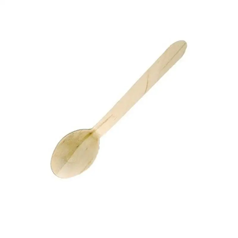 

100pcs Disposable Wooden Dessert Spoon for Parties BBQ Picnics